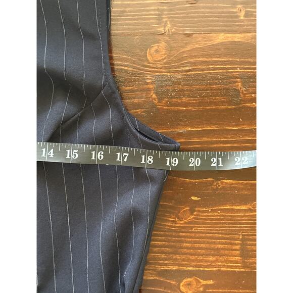 VTG BFA Classics Dress Suit 12P Navy Pinstriped Power Suit Girl Boss Business - Picture 13 of 16